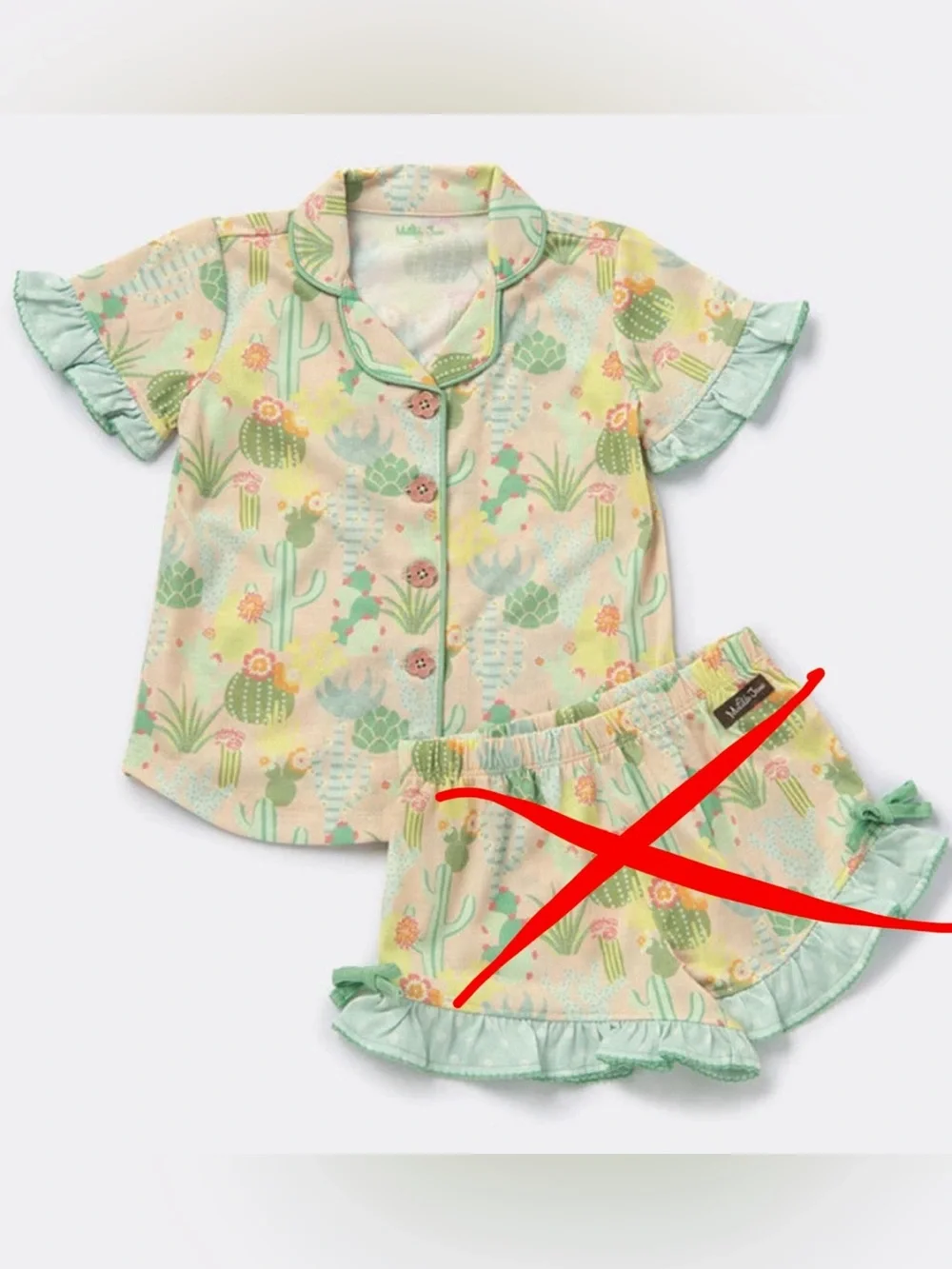 Girls Matilda Jane Dream Chasers Sleeping Cactus PJ Top Size 10 No Shorts
